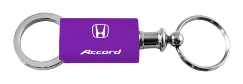 Honda accord purple anondized aluminum valet keychain / key fob engraved in usa