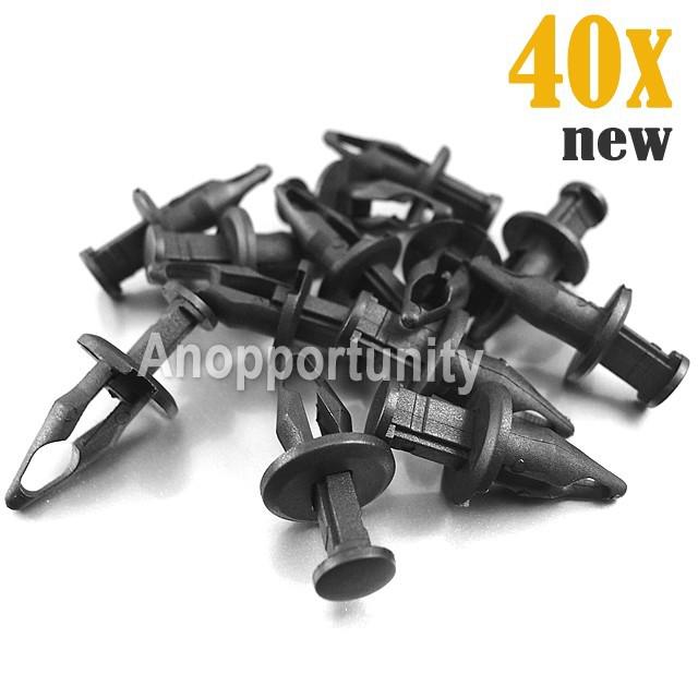 40x gm 10157900 11517803 rivet fastener bumper mudguard fascia flap push clips