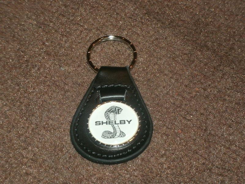 Vintage shelby gt-350 gt-500 shelby gt cobra snake leather keychain new black