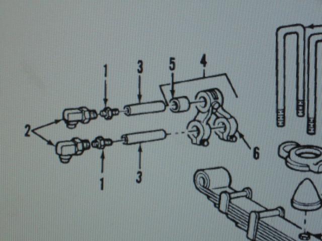 1 m35 2 1/2 ton front leaf spring hanger pin 7521826