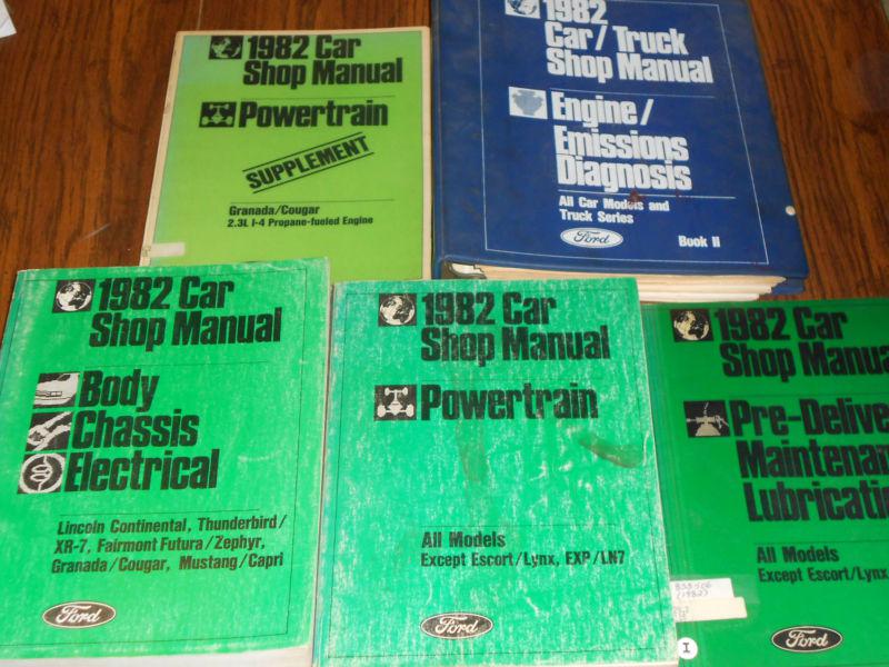 1982 ford / lincoln / mercury shop manual set original!