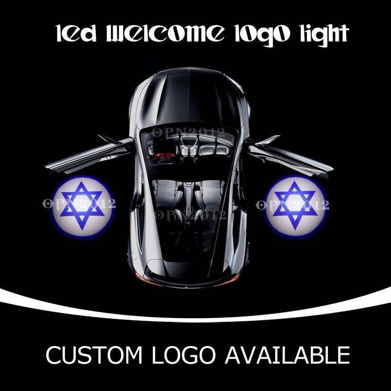 New star of david gobo blue car door laser projector ghost shadow led logo light