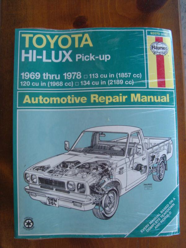 New sealed 1969-1978 toyota hi-lux pickup truck repair service manual by haynes