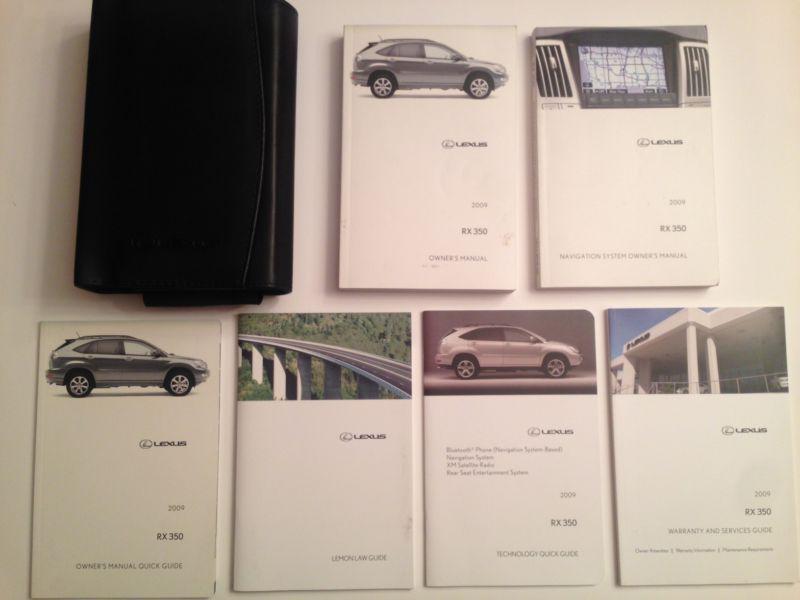 2009 lexus rx350 owners manuals with navigation manual and case - no reserve!!