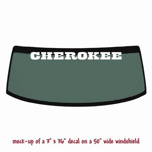 Cherokee - windshield banner decal sticker v3