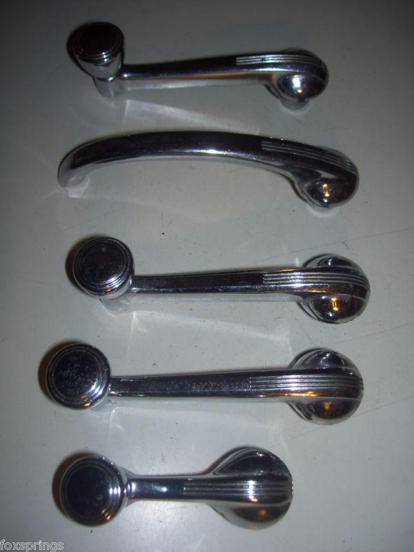 1940's vintage buick window cranks & door handle chrome          b80