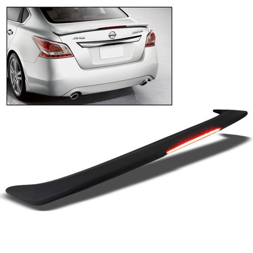 2013+ nissan altima 4 door sedan rear trunk spoiler wing+led brake light