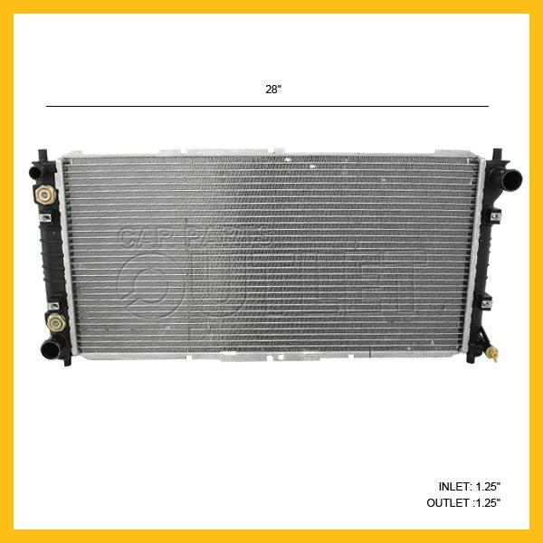 New 90-92 ford probe 3.0l radiator 93-97 2.5l gt 1 row crossflow w/toc 1990-1997