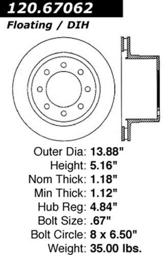 Centric-power slot 126.67062sr stoptech sport rotors