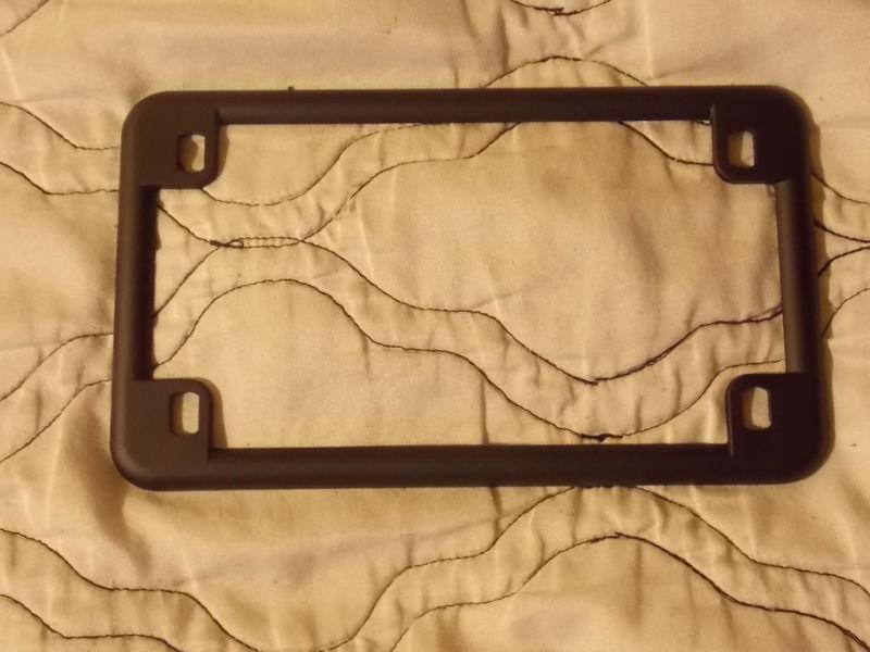 Denim-matte black stock harley 7x4 license plate frame-road king