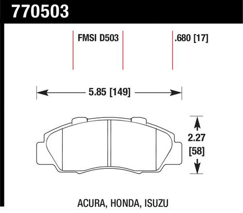 Hawk performance 770503 premium oes; disc brake pads