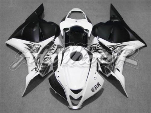 For cbr600rr 09-12 2009-2012 injection molded fairing white black zh1018