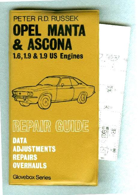 Opel manta & ascona 1.6 & 1.9 engines  repair guide  nos