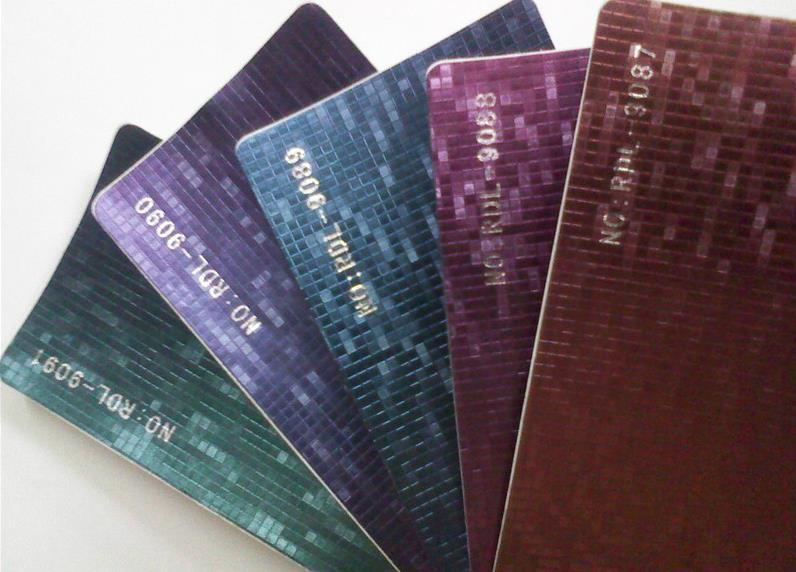 Blue-purple【chameleon-mosaic】【a4 size sample】air free vehicle wrap vinyl sticker