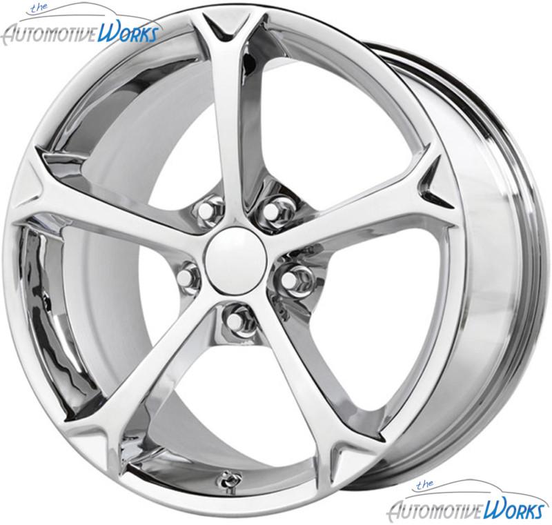 1 - 19x10 replica corvette grand sport 5x120.65 5x4.75 +79mm chrome wheel 19"