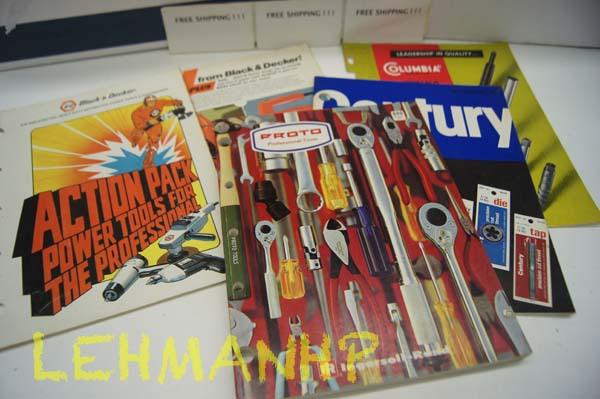 Vintage lot of tool catalogs proto century columbia black and decker free ship!