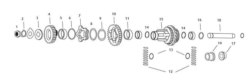 Andrews 2nd gear countershaft for 4-speed big twin (10)  202160