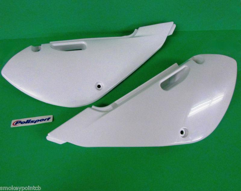 New white side number plates panels 02-09 klx110 drz110 rm65 set of 2      e0399