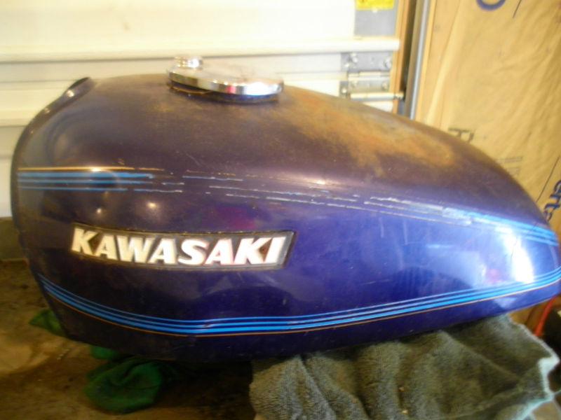 Kawasaki 1978 kz650 gas fuel tank emblems cap cover blue 900 kz 750 kz750 kz900