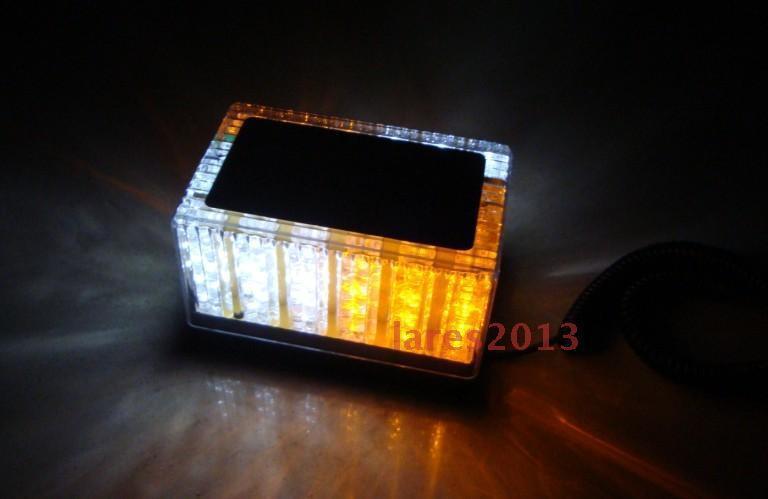 Emergency 48 led waterproof magnets strobe light amber white base auto light 