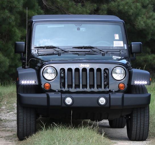 2007-2014 jeep wrangler led daytime running lamps complete new installation kit!