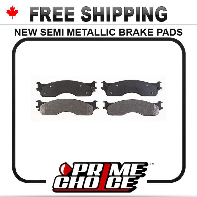 New premium complete set of front metallic disc brake pads with shims