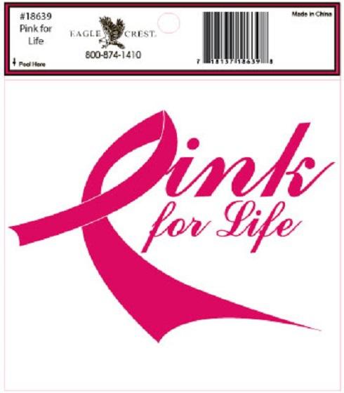 Pink for life * vinyl car window decal * sticker!