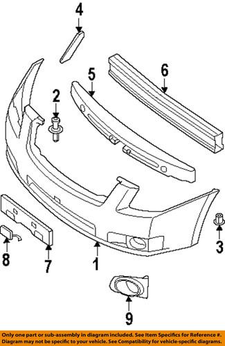 Nissan oem 62090zt50a bumper-energy absorber