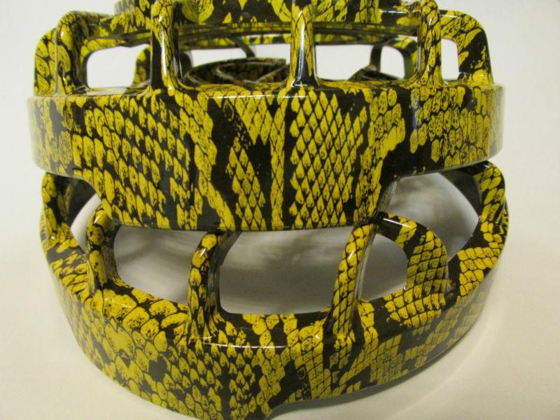 Kc light cover, kc hilites 6" grill guards yellow snake skin