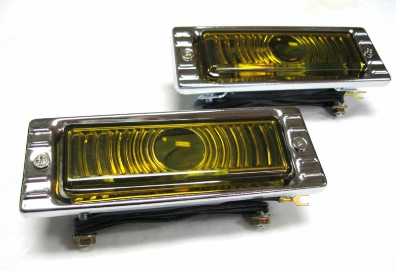 47 53 chevy truck amber parking light lamp pair 6v park