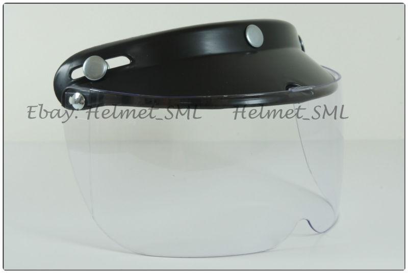 Clear flip up face shield + visor for vintage open face helmet shoei biltwell