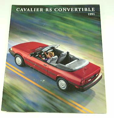 1991 91 chevrolet chevy cavalier convertible brochure