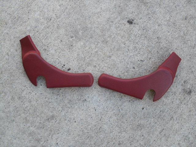 70-81 camaro z28 firebird trans am red bucket seat hinge trim set