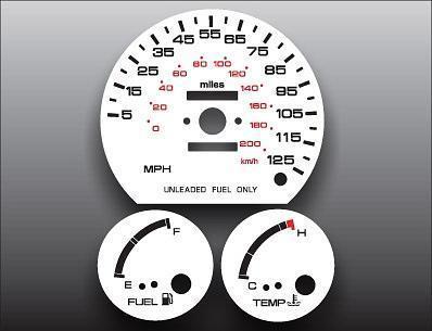 1989-1992 mirage colt summit instrument cluster white face gauges  89-92