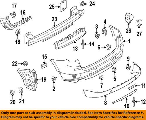 Bmw oem 51777238461 rear bumper-cover