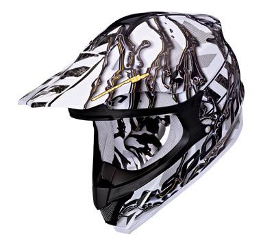 Scorpion vx-34 oil mx offroad helmet white/black