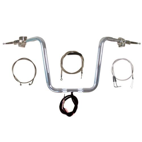 1 1/4" chrome narrow 14" ape hangers kit harley-davidson sportster  2004-2013