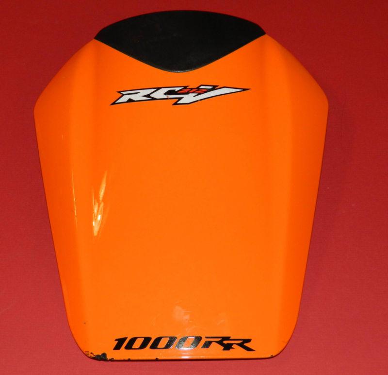 Genuine honda orange repsol rear passenger seat cowl cbr1000rr 09 +11--damage