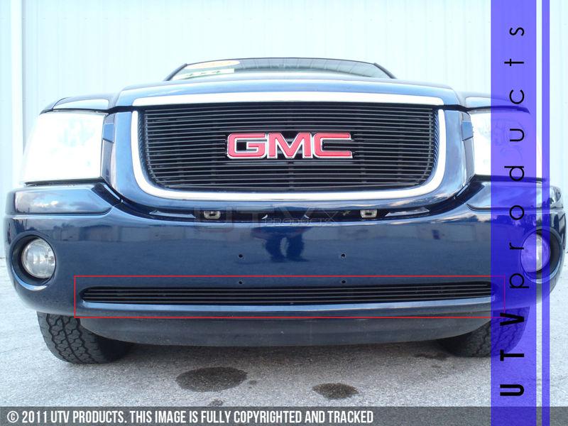 2001 - 2009 gmc envoy bumper 1pc black  billet grille kit 01 02 03 04 05 06 07 