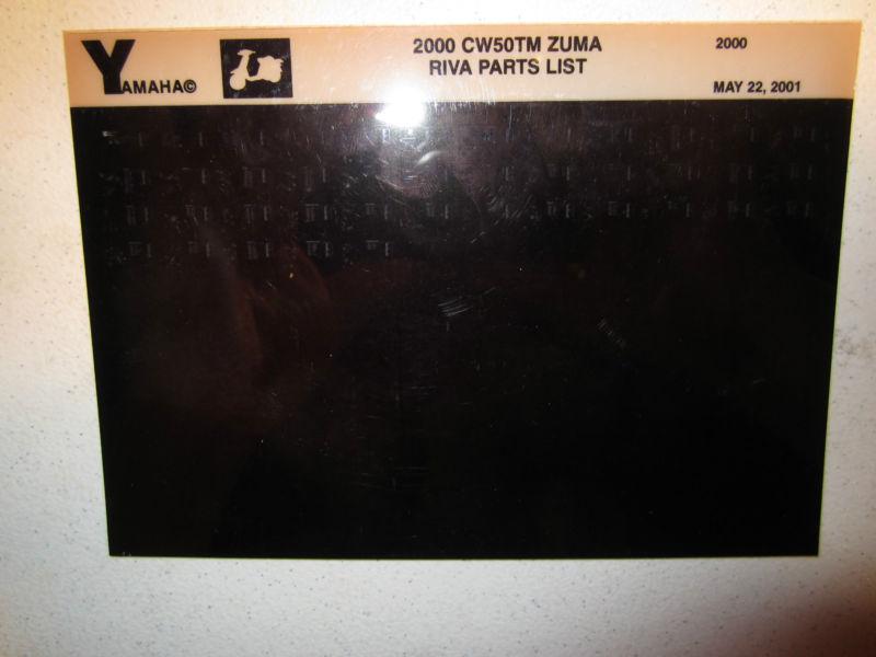 2000 yamaha motor scooter cw50tm zuma riva parts list catalog cw 50 tm