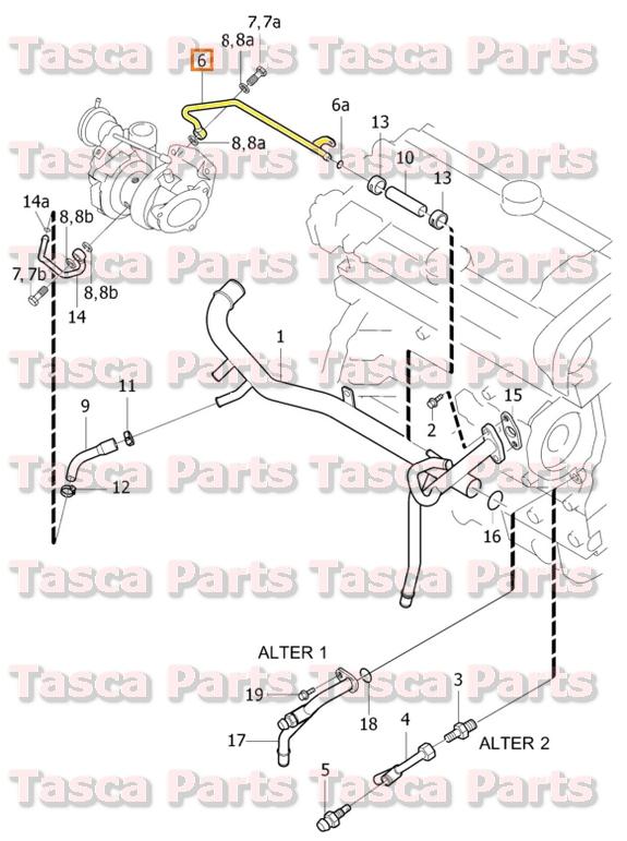 Brand new oem radiator/cooling system coolant line 01-09 volvo s60 s80 v70 v70xc