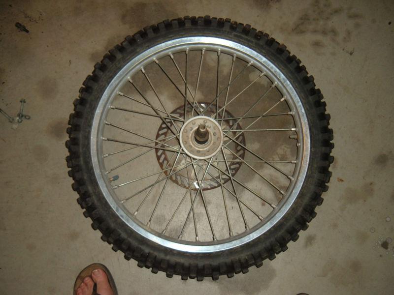 Yamaha yz 125 front rim, disc,tire and hub