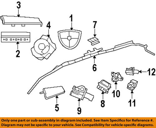 Dodge oem zm10bd5ah air bag module-driver air bag