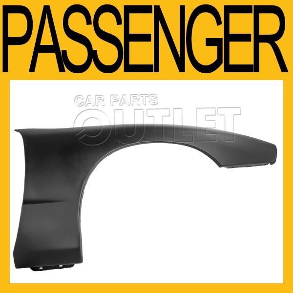 1993-1999 pontiac firebird passenger side front fender primered black steel rh