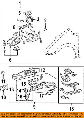 Toyota oem 5714147010 fender-front extension