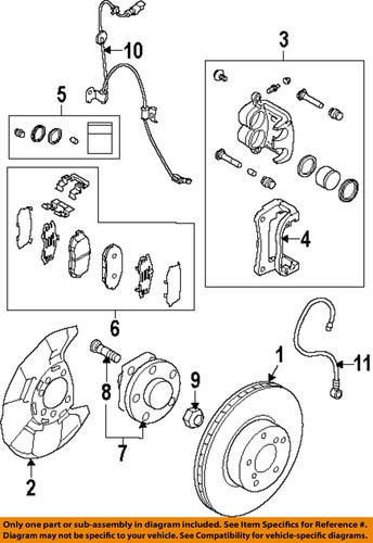 Subaru oem 26590sc011 disc brake hydraulic hose/brake hose, front