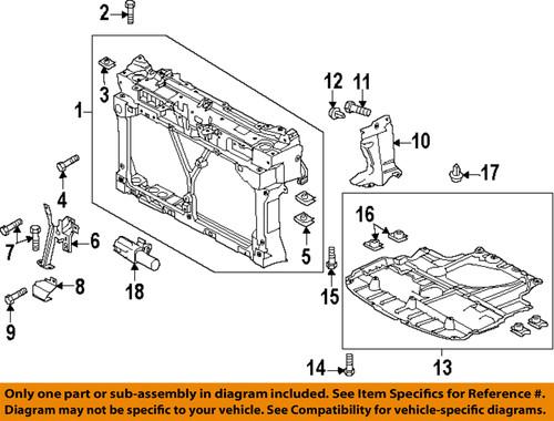 Mazda oem cg1556110a radiator support-under cover