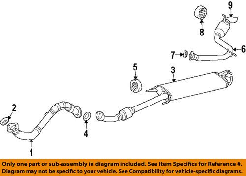 Toyota oem 174200v072 exhaust muffler-muffler & pipe