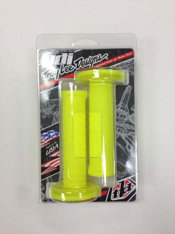 New odi troy lee designs neon yellow mx grips dirt bike renthal motocross tld