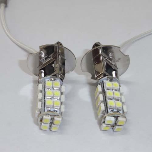 2x new h3 28 led super white 28 smd car fog light headlight bulb lamp 12v dc